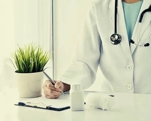 Doctor reviewing a patient's medical marijuana recommendation
