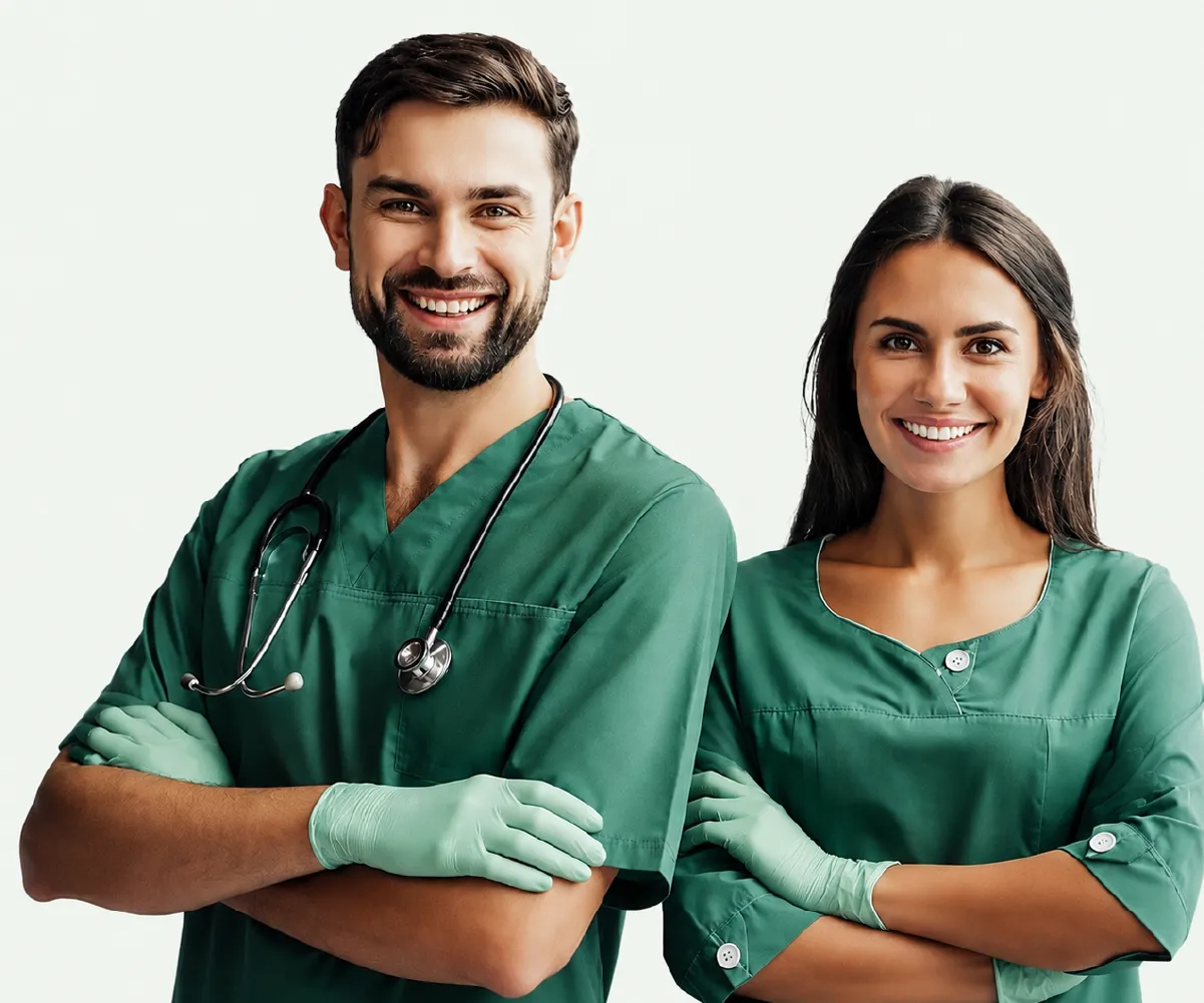 Oklahoma male and female medical professionals