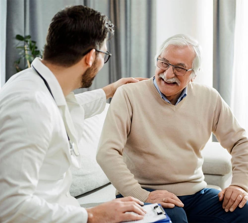 Doctor consulting a patient about medical cannabis treatment